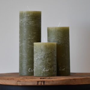 Rustieke kaars - Luz Your Senses - Schots Groen